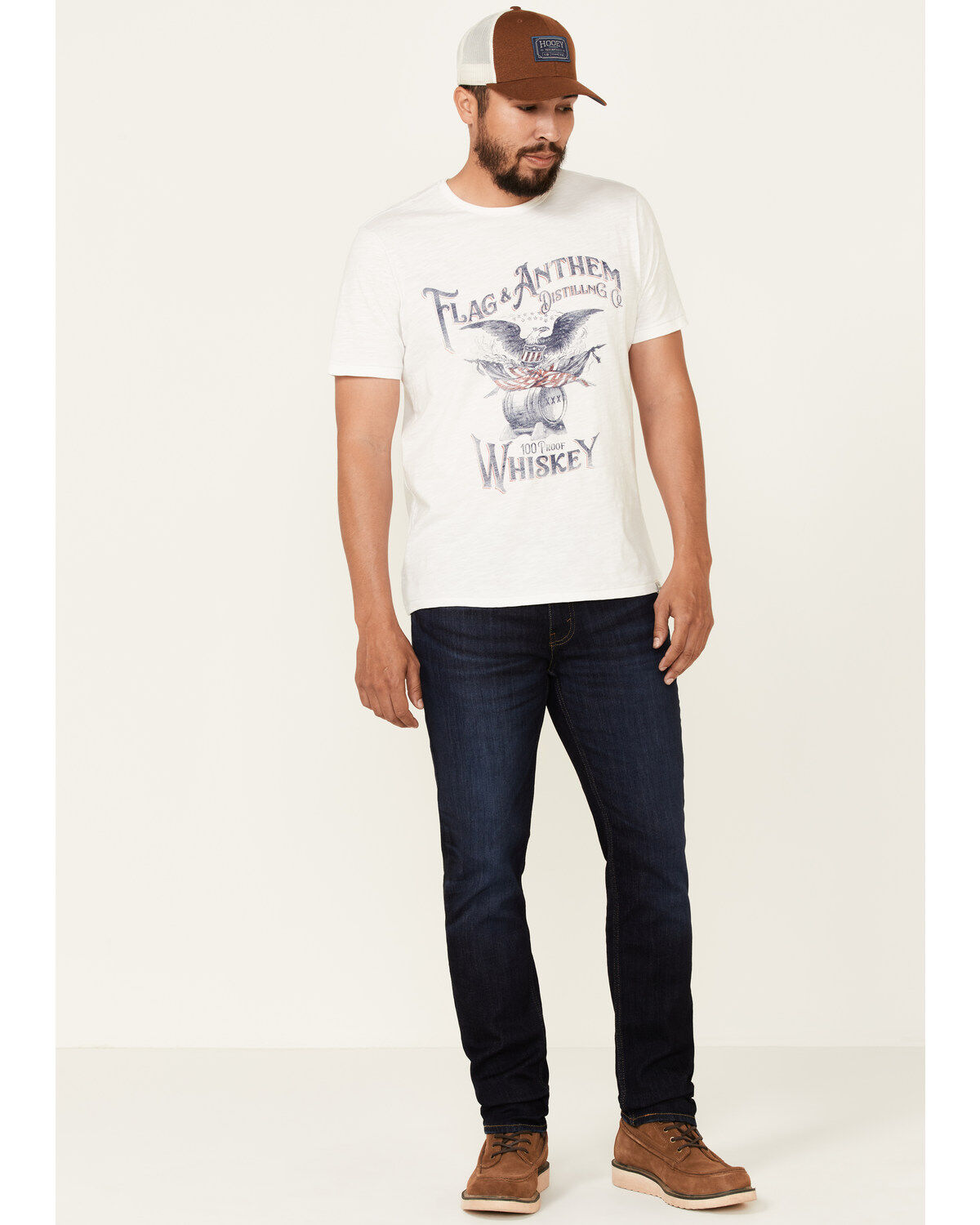 Image #2 - Flag & Anthem Men's White Whiskey Eagle Graphic Short Sleeve T-Shirt, White, hi-res