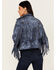 Image #4 - Idyllwind Women's Banbury Printed Faux Suede Moto Jacket, Steel Blue, hi-res