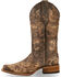 Image #3 - Circle G Women's Dragonfly Embroidered Western Boots - Square Toe, Brown, hi-res