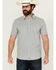 Image #1 - Cody James Men's Falling Diamond Striped Short Sleeve Button-Down Stretch Western Shirt - Tall, Light Blue, hi-res