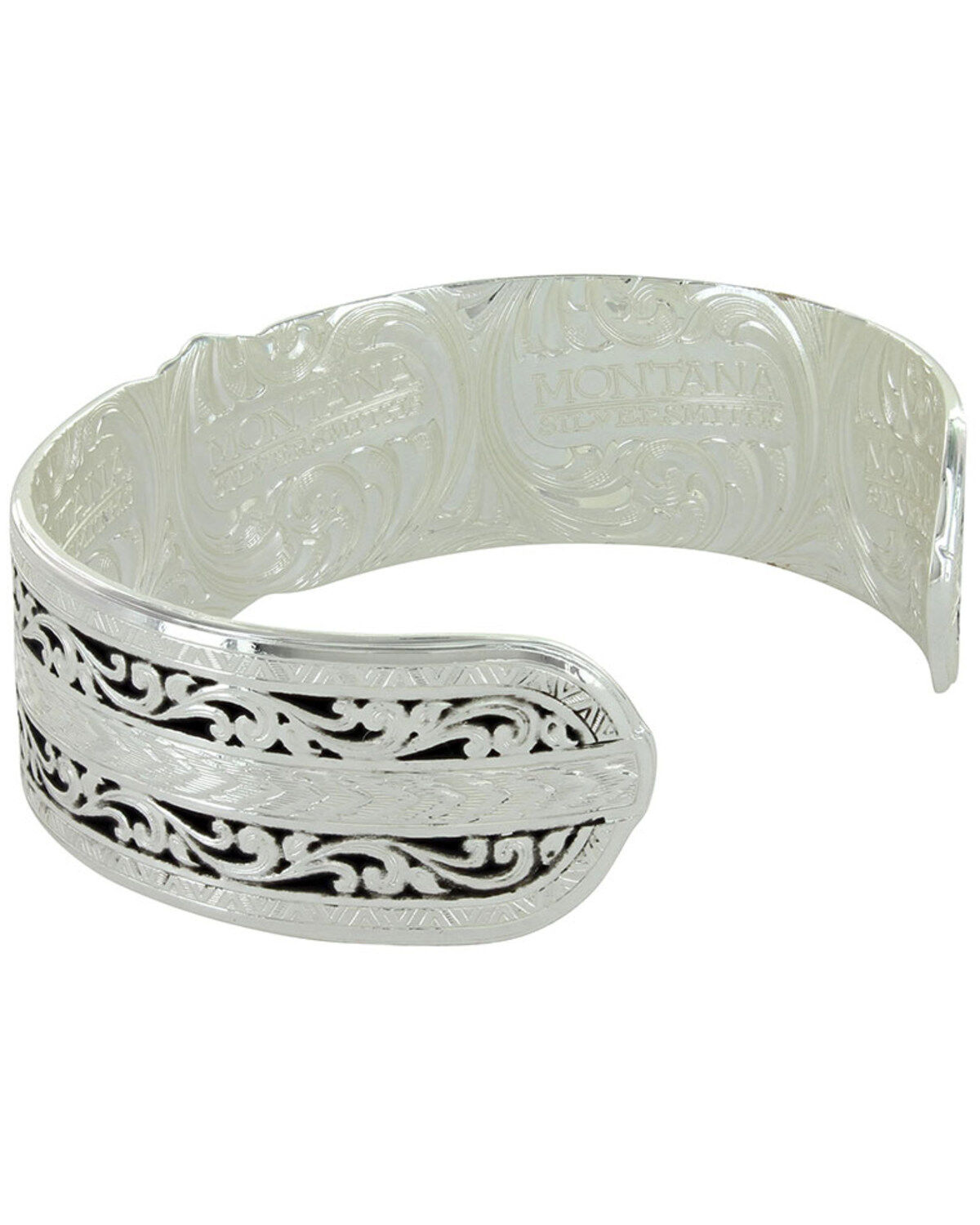Image #2 - Montana Silversmiths Women's Sweet Memories Mountain Glacier Turquoise Cuff Bracelet, Turquoise, hi-res