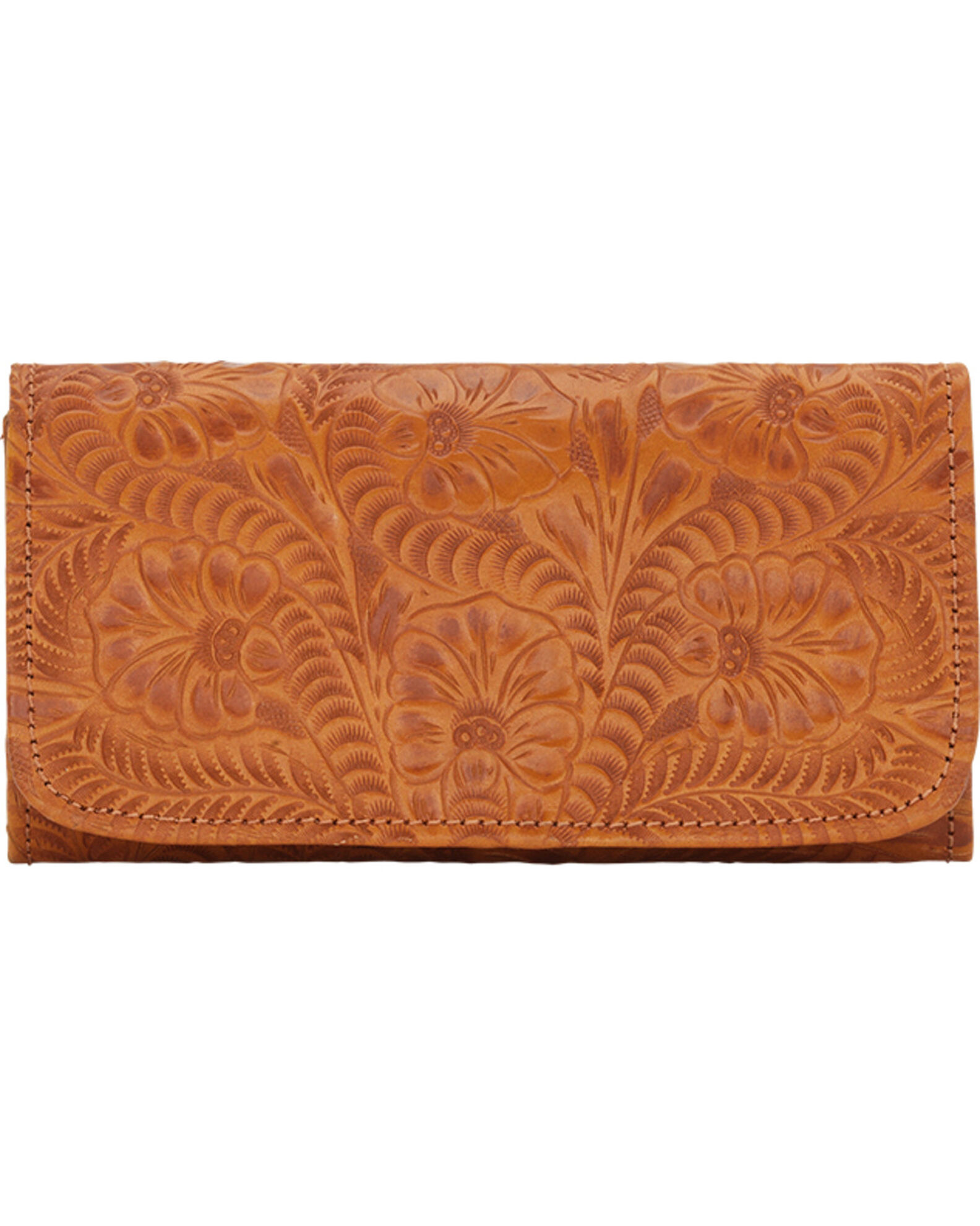 Image #1 - American West Women's Tri-Fold Wallet with Snap Closure, , hi-res