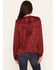 Image #4 - Wonderwest Women's Horse Jacquard Ruffle Bubble Hem Top, Dark Red, hi-res