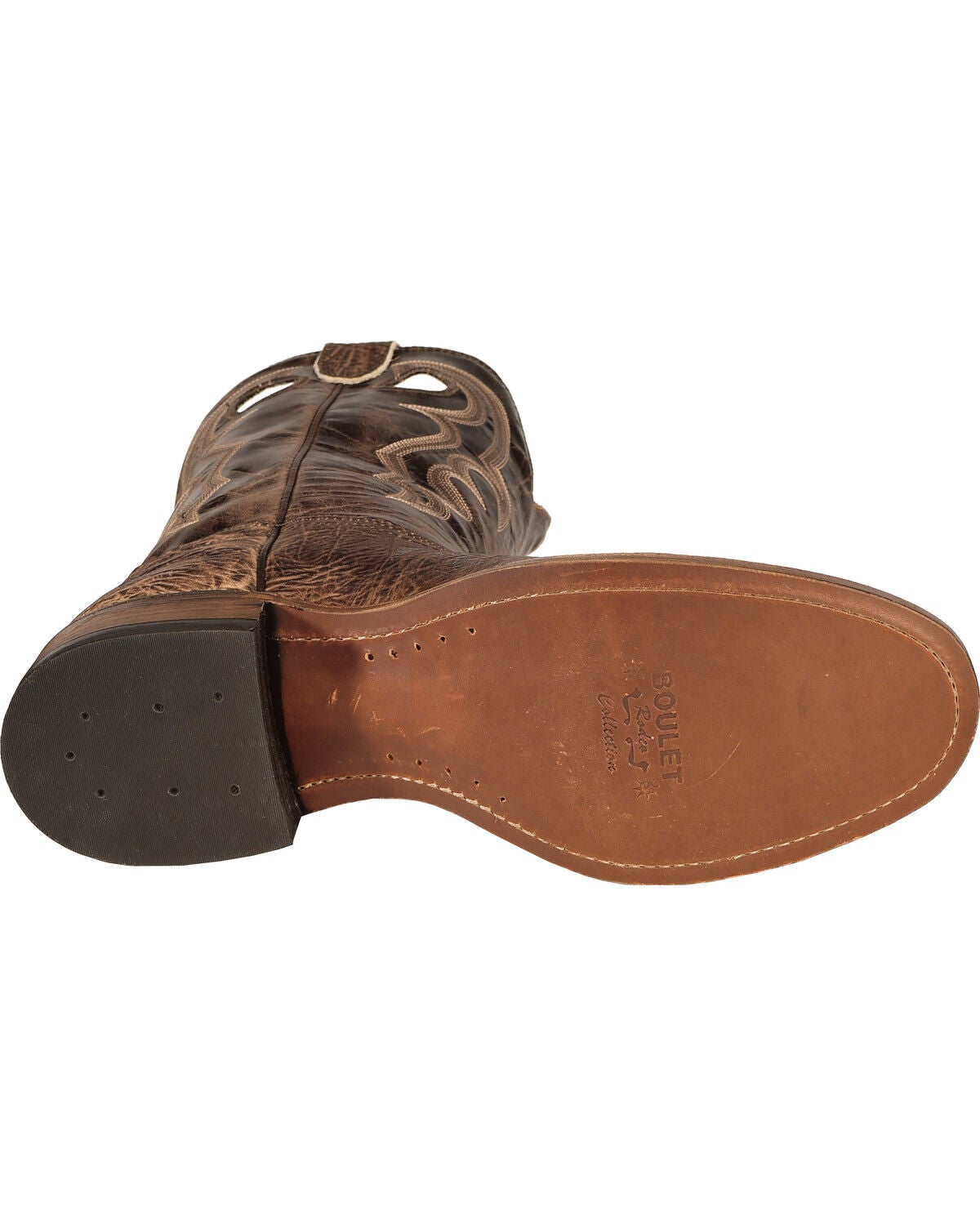 Image #5 - Boulet Super Roper Cowboy Boots - Round Toe, Walnut, hi-res