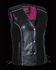 Image #4 - Milwaukee Leather Women's Stud & Wings Leather Vest - 4X, Pink/black, hi-res