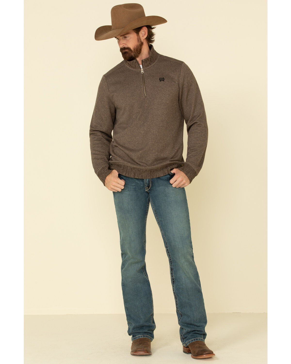 brown 1 4 zip pullover