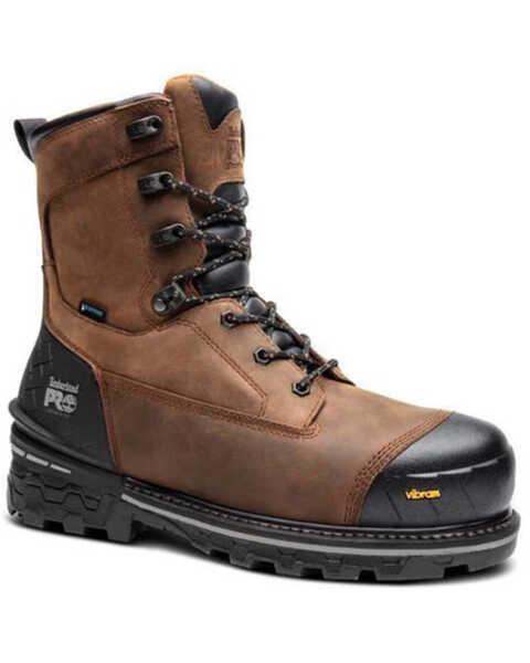 Timberland PRO Men's 8" Boondock HD Waterproof Work Boots - Composite Toe , Distressed Brown, hi-res