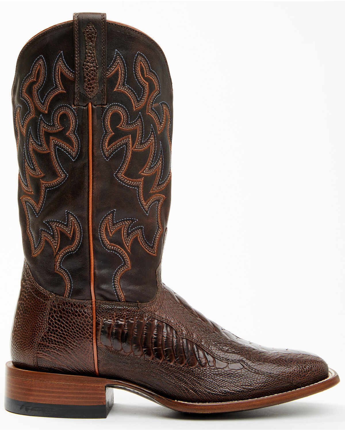 Image #2 - Cody James Men's Antique Cafe Ostrich Leg Exotic Western Boots - Broad Square Toe, Brown, hi-res