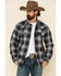 Image #1 - Cody James Men's Evergreen Large Ombre Plaid Long Sleeve Western Flannel Shirt , , hi-res