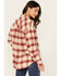 Image #4 - Idyllwind Women's Roby Plaid Print Long Sleeve Snap Shirt, Maroon, hi-res