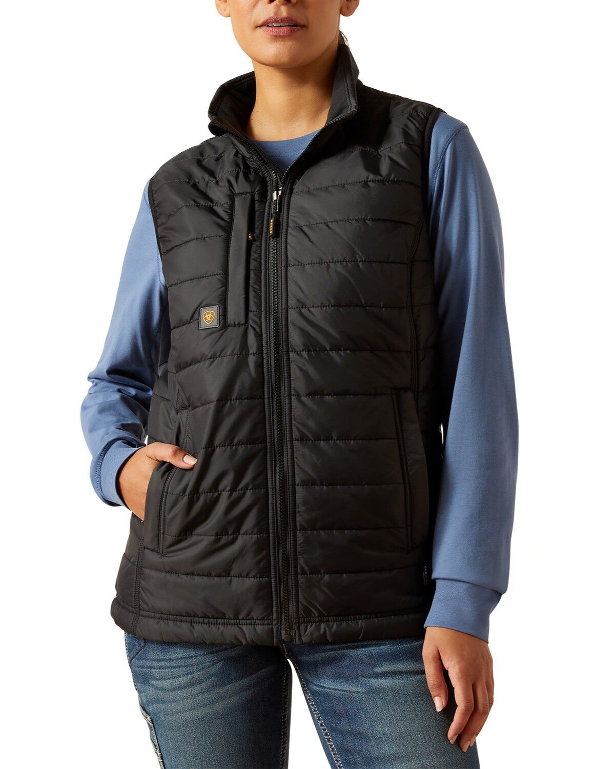 Ariat Women's Cordura &reg; Ripstop Lightweight Insulated Vest, Black, hi-res