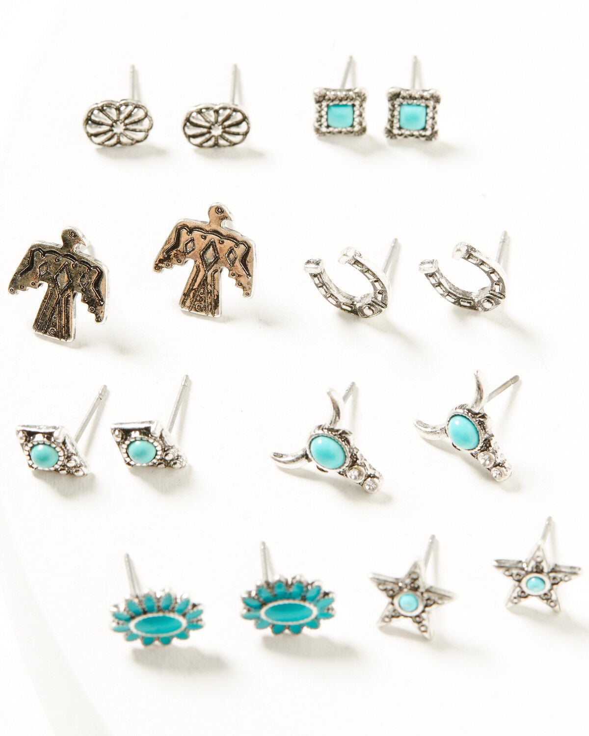 Image #2 - Idyllwind Women's Brimfield Antique Earring Set - 8 Piece, Silver, hi-res