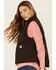 Image #4 - Carhartt Women's Dark Brown Washed Duck Sherpa Lined Vest, Brown, hi-res
