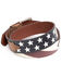 Cody James Men's Vintage American Flag Belt, Brown, hi-res