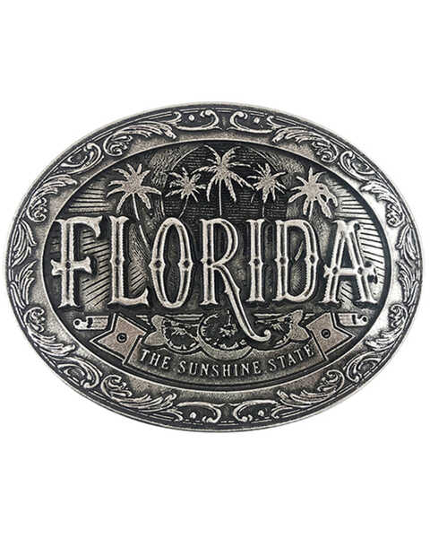 Cody James Men's Florida Heritage Buckle, Silver, hi-res