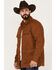Wrangler Men's Quilted Yoke Chore Jacket, Brown, hi-res