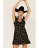 Maggie Sweet Women's Paula Floral Print Sleeveless Mini Dress, Black, hi-res