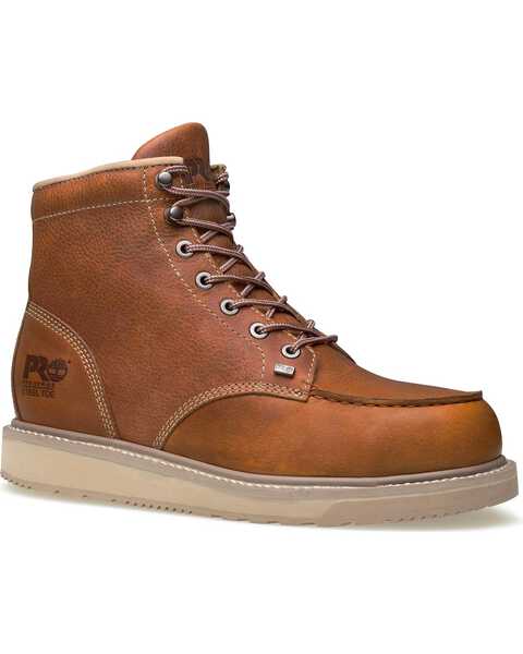 Timberland PRO Men's Barstow Lace-Up Wedge Work Boots - Alloy Toe, Rust, hi-res
