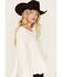 Image #3 - Cleo + Wolf Women's Tiered Flowy Tie Front Blouse, Cream, hi-res