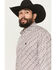 Image #2 - Cinch Men's Geo Print Long Sleeve Button-Down Western Shirt, White, hi-res