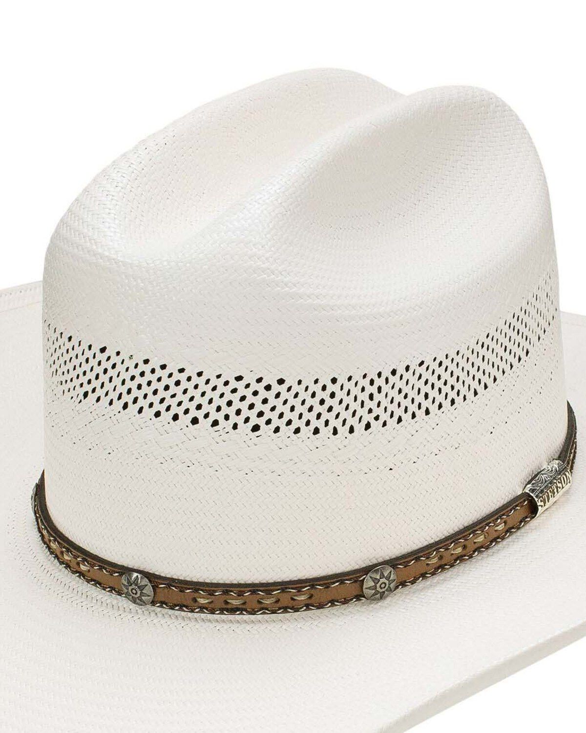 Image #1 - Stetson Natural 10X Woodburn Western Shantung Straw Hat , , hi-res