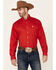 Cinch Men's Solid Button Down Long Sleeve Western Shirt, , hi-res