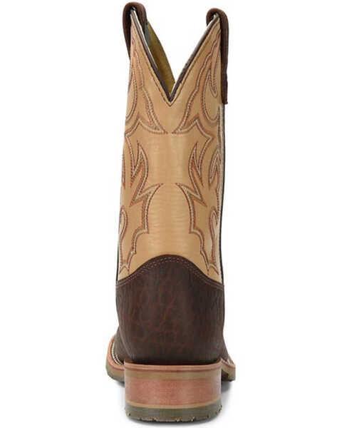 Image #9 - Double-H Men's Square Steel Toe Western Boots, Bison, hi-res