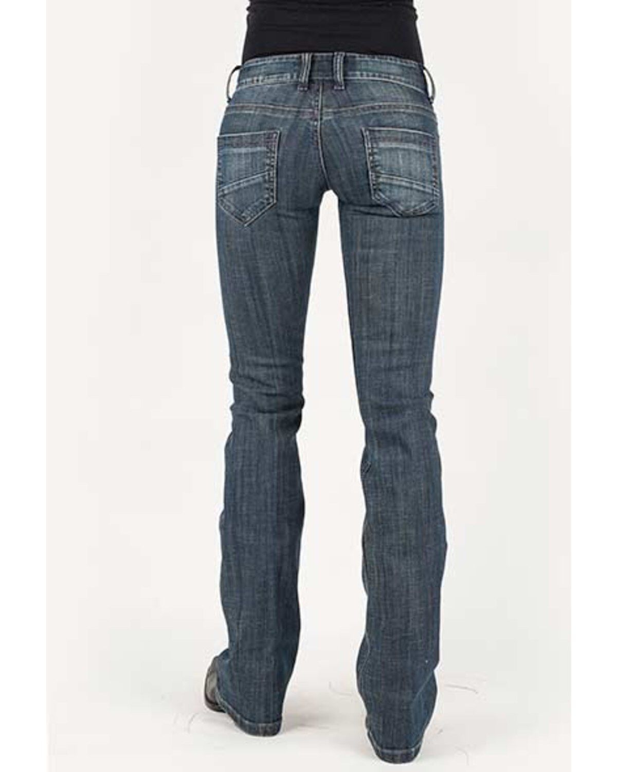 Image #1 - Stetson Women's 818 Medium Hollywood Deco Bootcut Jeans, , hi-res