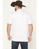 Image #4 - Cowboy Hardware Men's Steerhead Print Short Sleeve Snap Polo, White, hi-res