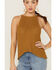 Panhandle Women's Halter Sweater Knit Tank, Mustard, hi-res