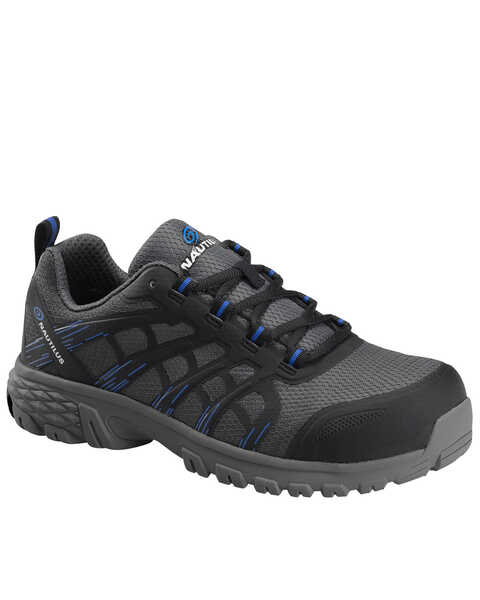 Nautilus Men's Stratus Slip-Resisting Work Shoes - Composite Toe, Grey, hi-res