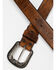 Image #2 - Cody James Men's Crazy Horse Burnished Leather Belt, Brown, hi-res