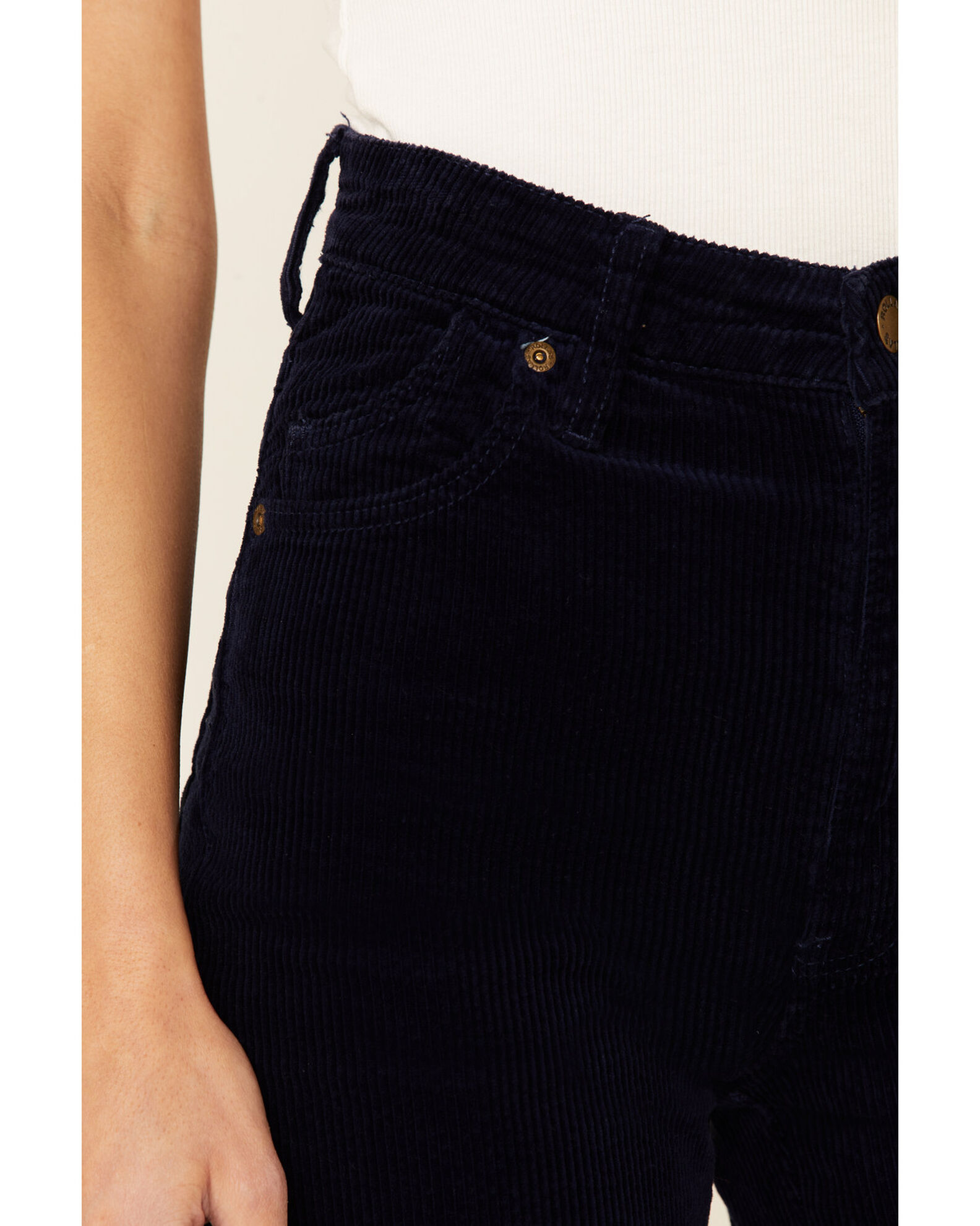 Image #2 - Rolla's Women's Eastcoast Corduroy Flare Leg Jeans, Navy, hi-res