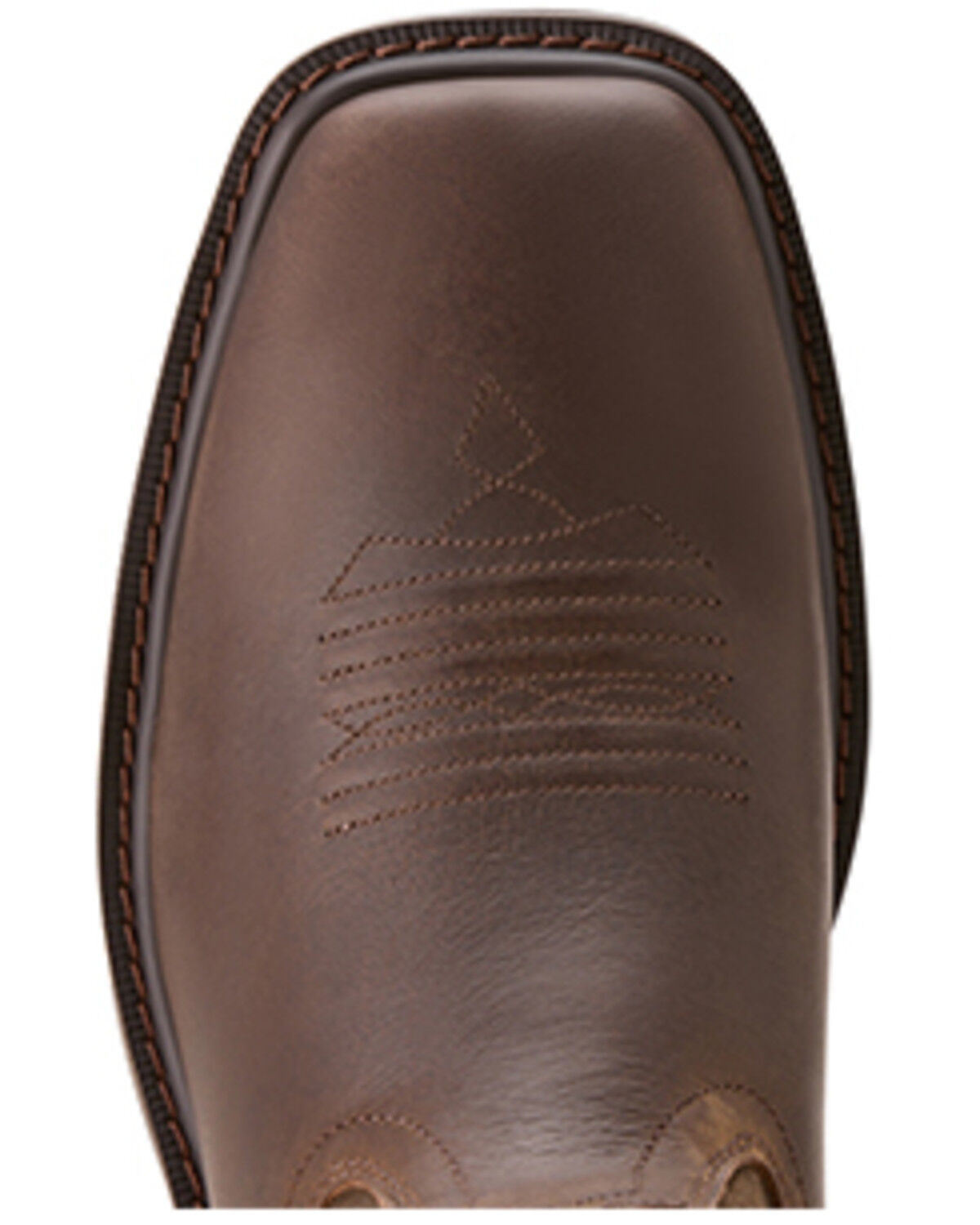 Image #4 - Ariat Men's Groundbreaker Square Toe Western Work Boots, Brown, hi-res