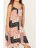 Hayden Girls' Patchwork Printed Dress, Pink, hi-res