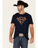 Cody James Men's Navy Poncho Desert Graphic Short Sleeve T-Shirt , Blue, hi-res