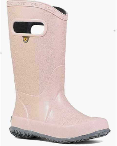 Bogs Girls' Glitter Rain Boots - Round Toe, Rose, hi-res