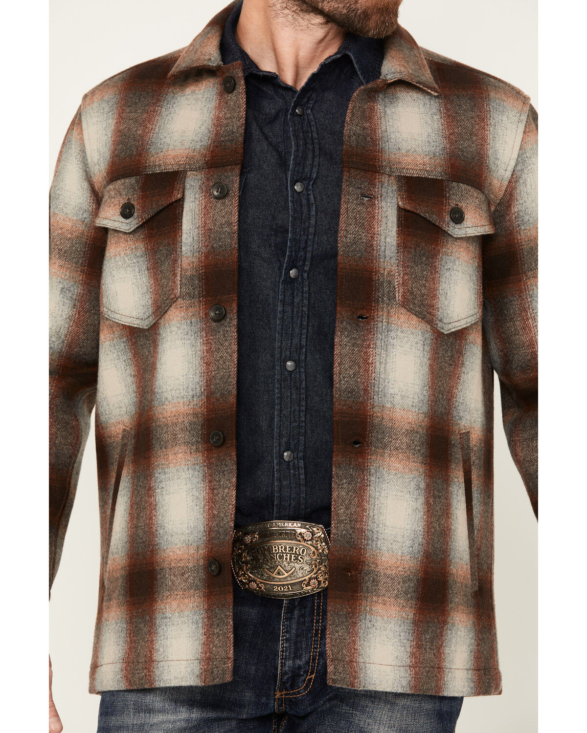 Pendleton Men's Lawson Ombre Plaid Print Long Sleeve Button