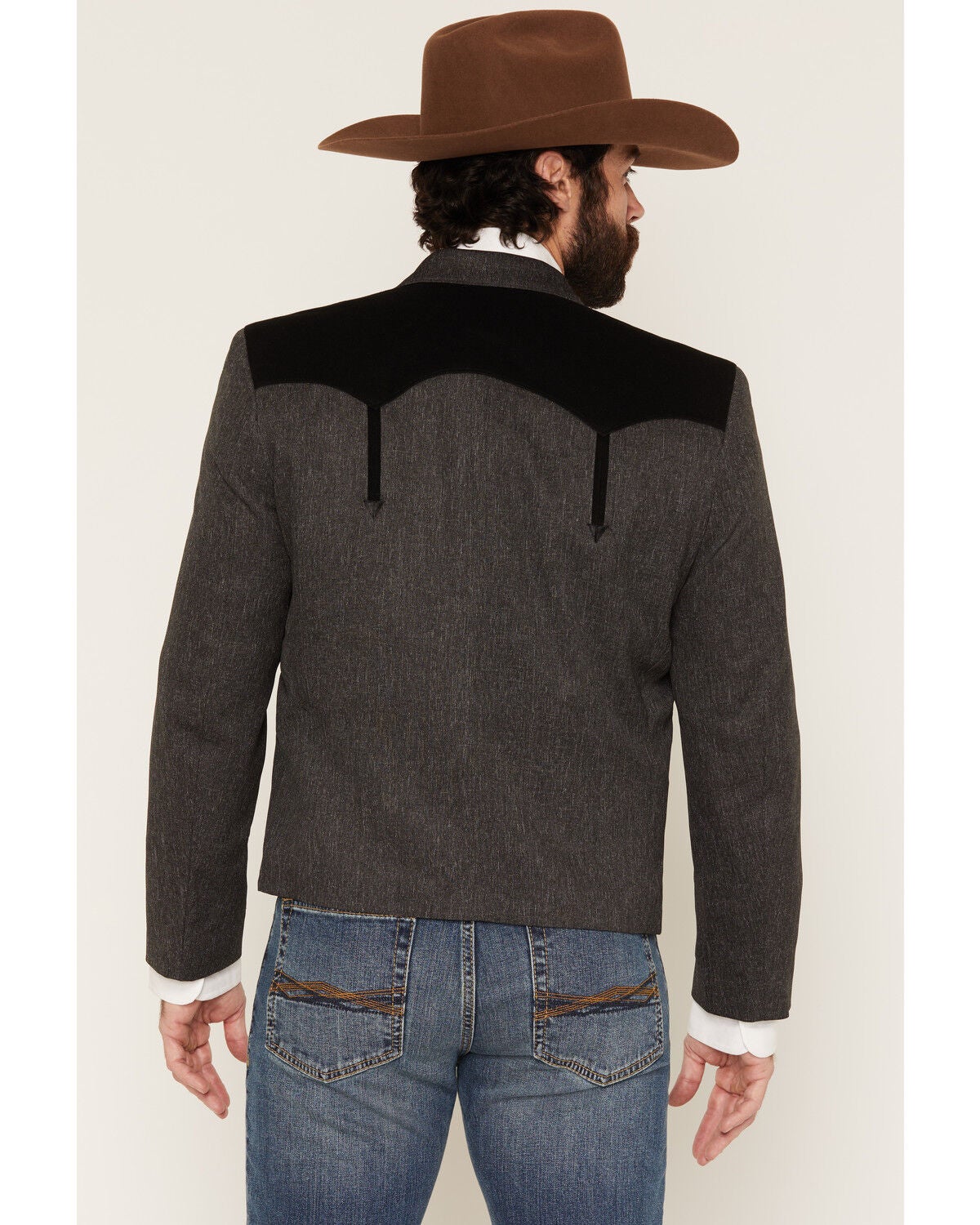 Image #4 - Circle S Men's Denali Snap Cropped Sportcoat, Charcoal, hi-res
