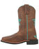 Image #3 - Dan Post Girls' Shoot For The Stars Western Boots - Square Toe, Brown, hi-res