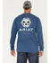 Image #4 - Ariat Men's FR Air Bolt Long Sleeve Graphic Work Shirt, Heather Blue, hi-res