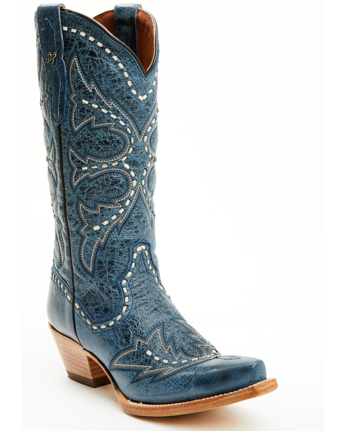 Image #1 - Dan Post Women's Mesa Tall Western Boots - Snip Toe, Blue, hi-res