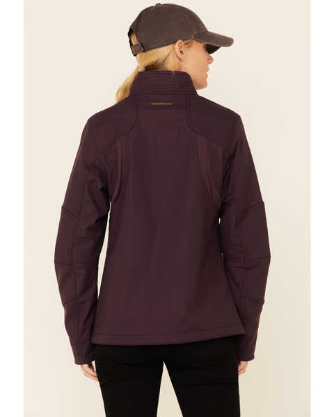 Image #4 - Ariat Women's Rebar Stitch Softshell Zip-Front Work Jacket, Purple, hi-res