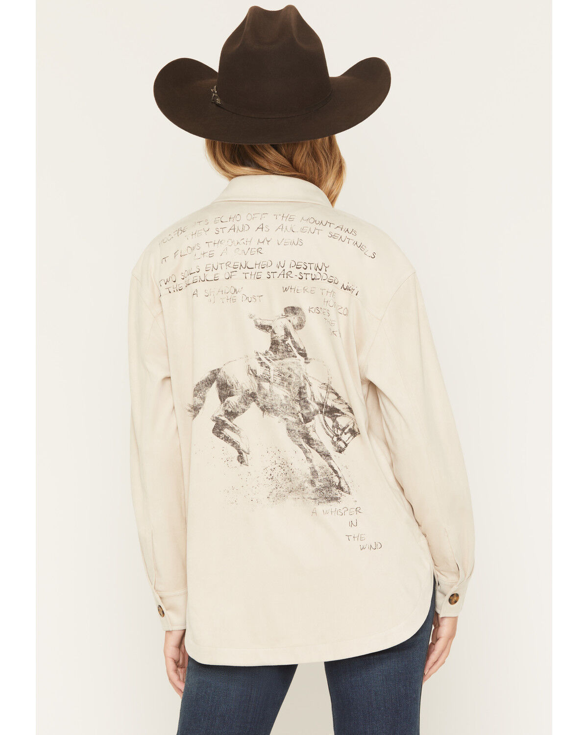 Shyanne Women's Scotty Button-Down Faux Suede Icon Shacket, Oatmeal, hi-res