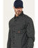 Image #2 - Hawx Men's FR Plaid Print Long Sleeve Button-Down Western Work Shirt, Black, hi-res