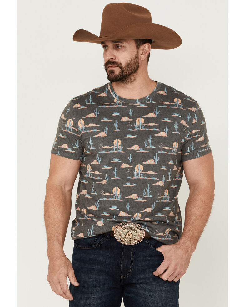 Dale Brisby Men's All-Over Desert Print T-Shirt , Black, hi-res