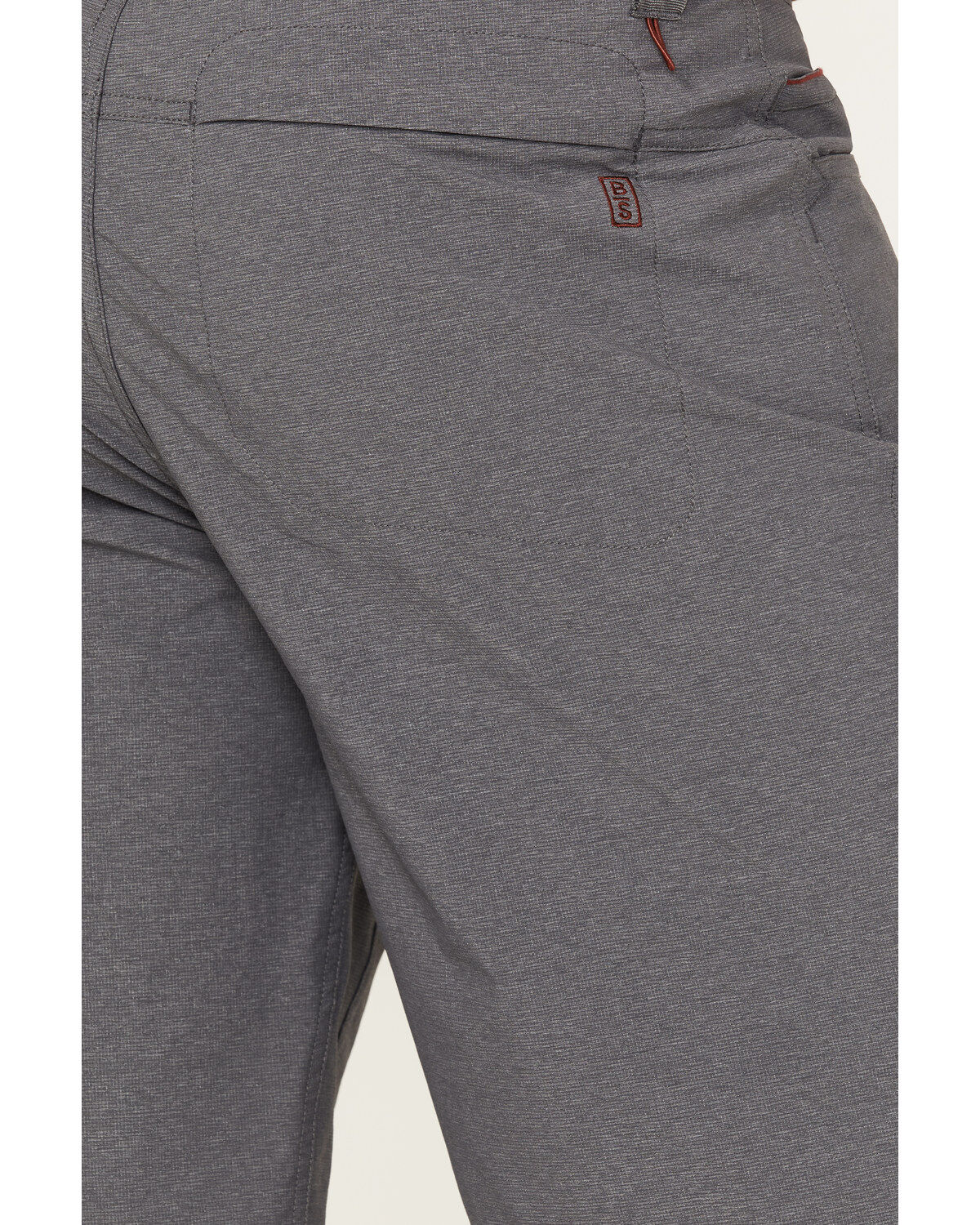 Image #3 - Brothers and Sons Men's Stretch Ripstop Charcoal Slim Straight Cargo Shorts, Charcoal, hi-res