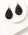 Shyanne Women's Canyon Sunset Black Beaded Teardrop Earrings, Black, hi-res