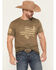 Image #1 - Grunt Style Men's American Acid Short Sleeve Graphic T-Shirt, Olive, hi-res
