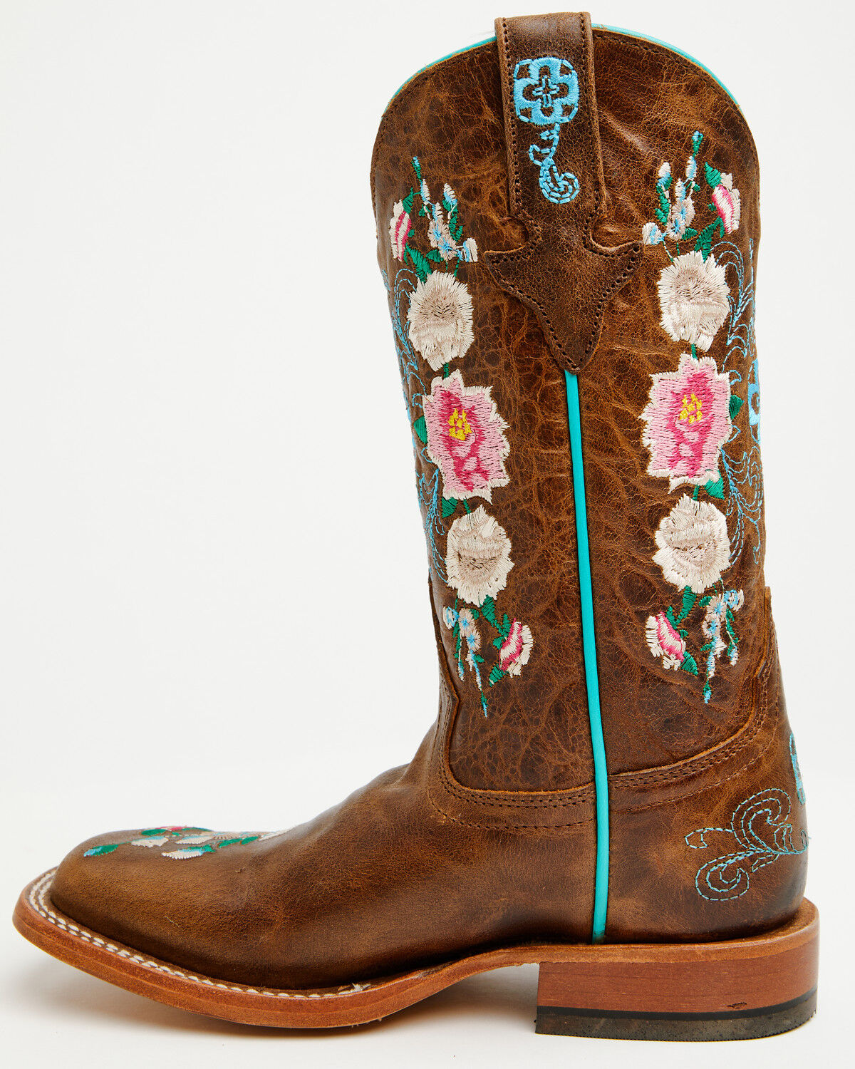 Image #3 - Macie Bean Little Girls' Honey Bunch Western Boots - Square Toe, Tan, hi-res